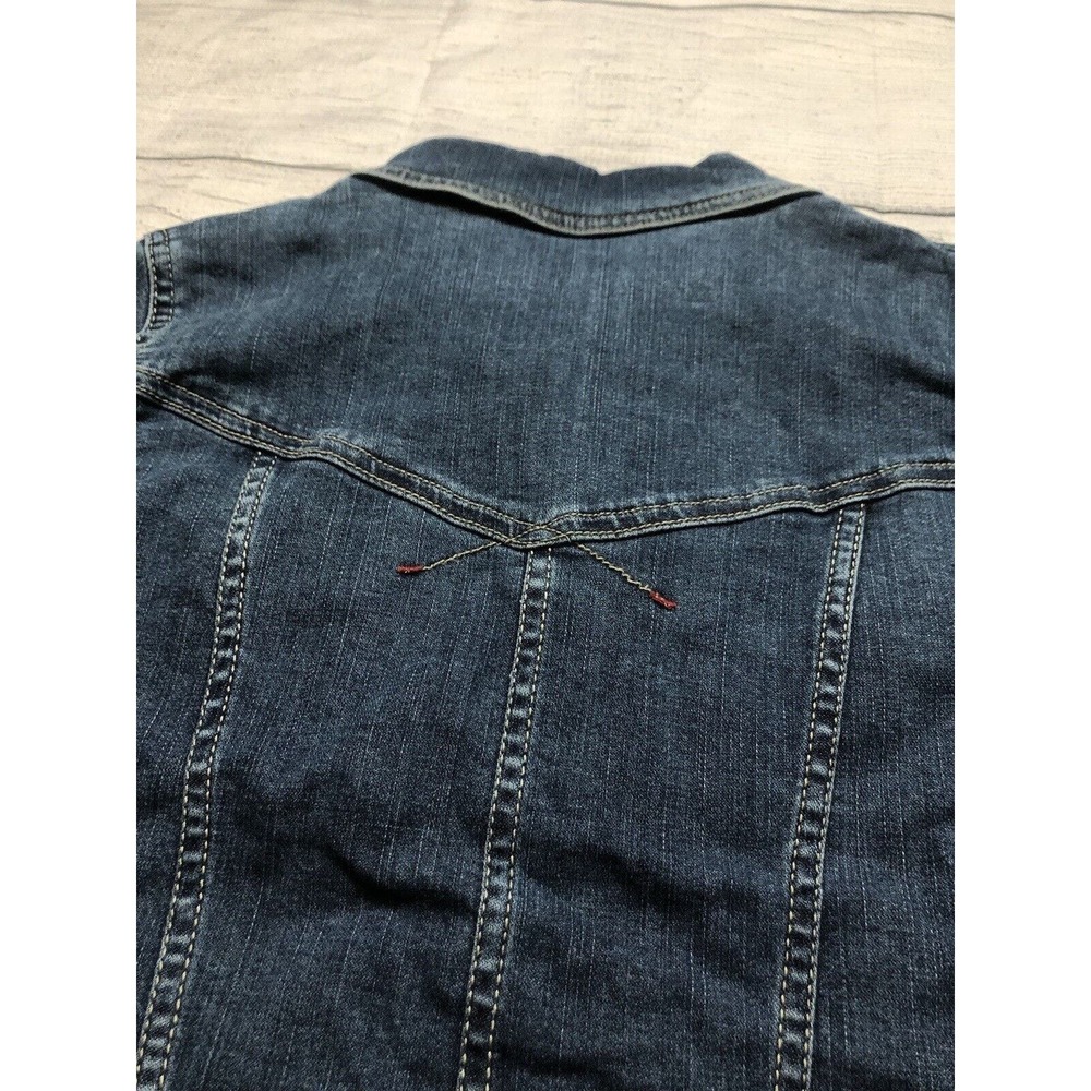Wrangler Authentics Women’s Denim Jacket Long Sleeve Button Up Small Blue R6 - Picture 5 of 12